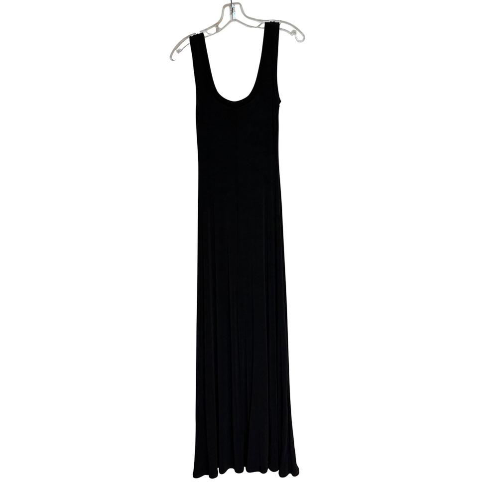 BCBG Max Azria Vintage Black Sleeveless Flared Maxi Dress Medium whimsigoth
